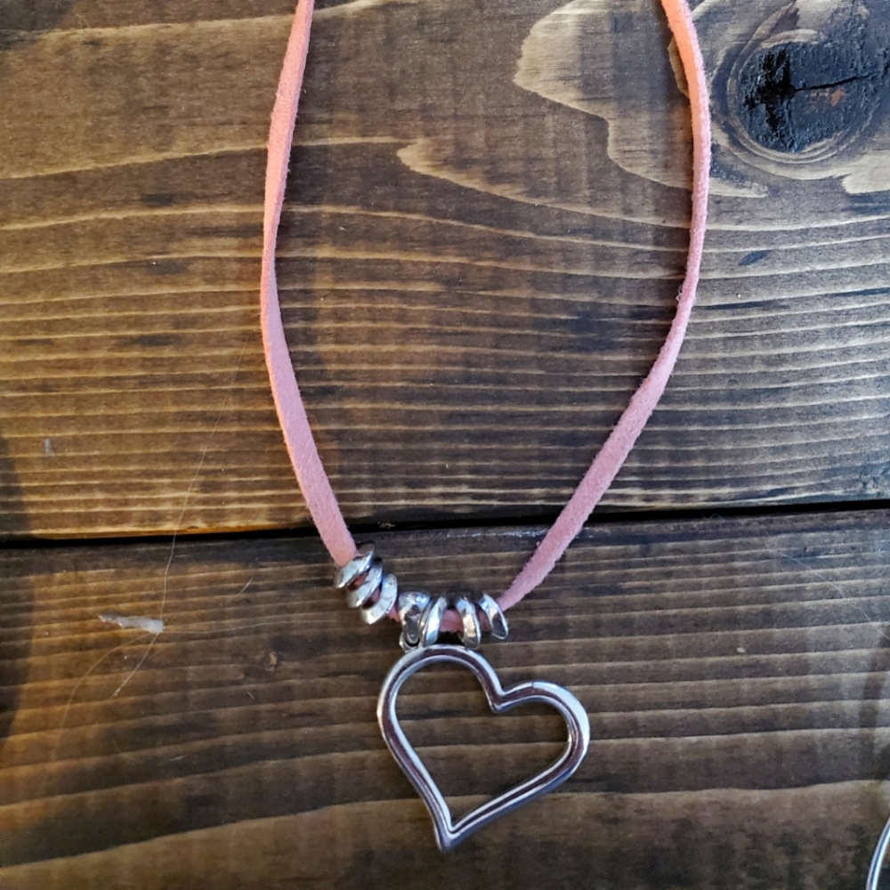 Lia Sophia Pink Leather Necklace